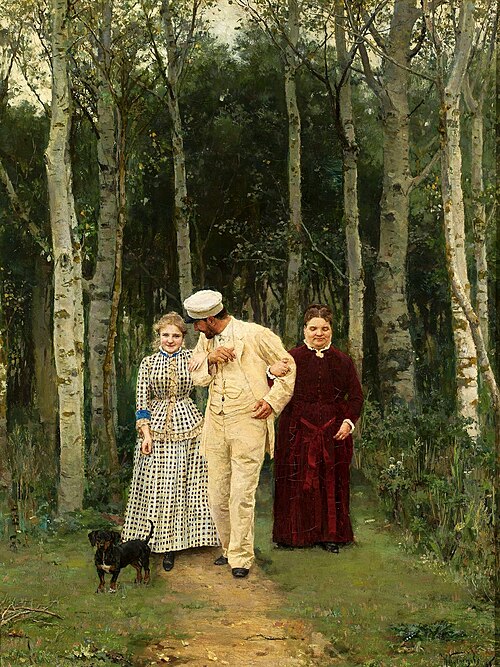 La courtoisie (Une promenade dans la campagne), 1885, Nikolaï Kouznetsov