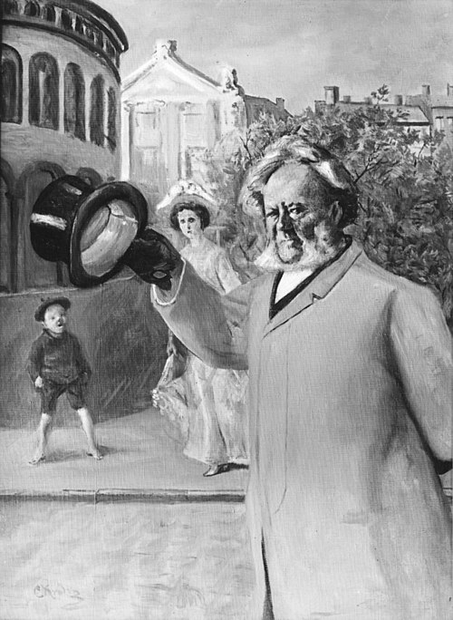 Portrett av Henrik Ibsen på Karl Johan, 1895, Christian Krohg