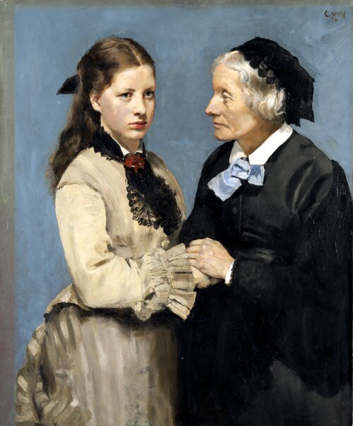 A Farewell, 1876, Christian Krohg