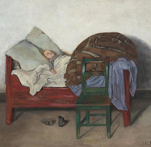 Sovende barn, Maren Sofie Gaihede, 1883, Christian Krohg