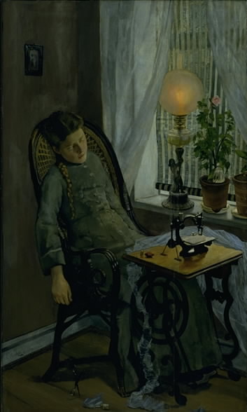 The Seamstress, 1880, Christian Krohg