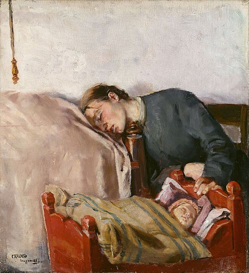 Mother and Child, 1883, Christian Krohg