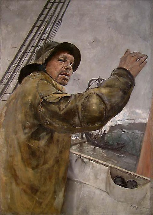 Port your Helm!, 1879, Christian Krohg