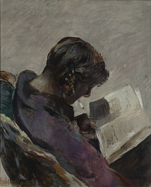 Lesende pike, , Christian Krohg