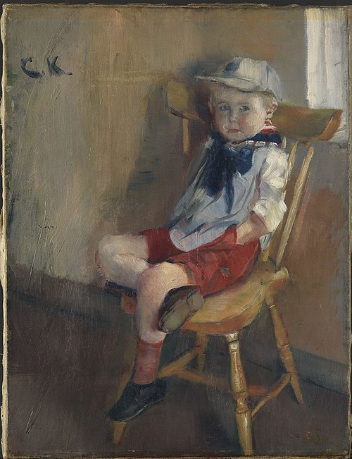 A little Boy on a Chair, 1888, 1888, Christian Krohg