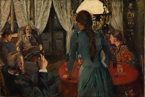 Aften på "Løkken", 1889, Christian Krohg