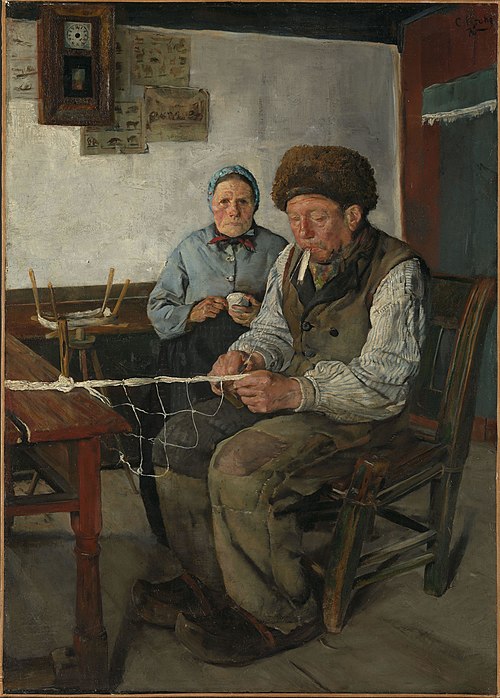 Niels Gaihede netting, 1880, Christian Krohg