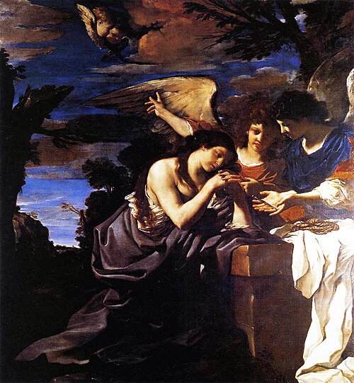 Marie Madeleine avec deux anges, 1622, Le Guerchin
