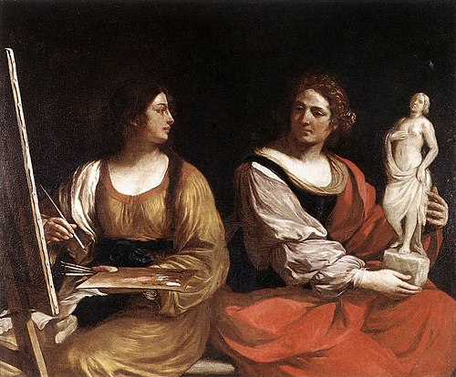 Allegory of Painting and Sculpture, 1637, Le Guerchin