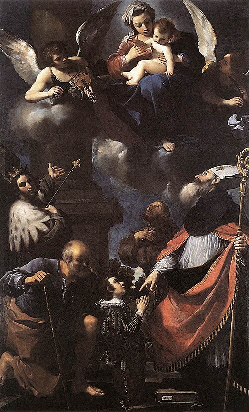 A Donor Presented to the Virgin, 1616, Guercino