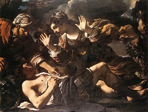 Erminia Finding the Wounded Tancred, 1618, Le Guerchin