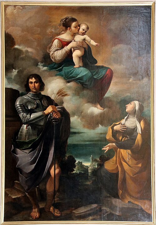 Category:Madonna col Bambino in gloria con san Pancrazio e una santa monaca, 1615, Guercino