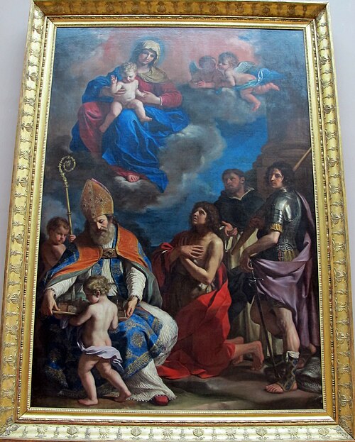 Madonna and Child with Four Saints, 1651, Guercino