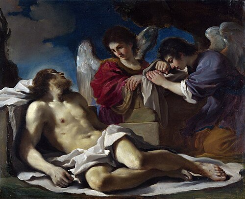 The Dead Christ Mourned by Two Angels, 1618, Guercino