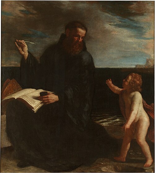 Saint Augustine meditating on the Trinity, 1636, Guercino