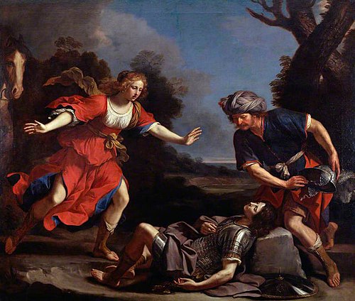 Erminia Finding the Wounded Tancred, 1650, Guercino