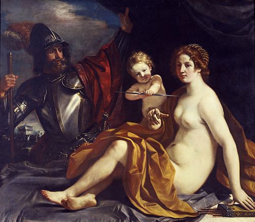 Mars, Venus and Cupid, 1633, Guercino