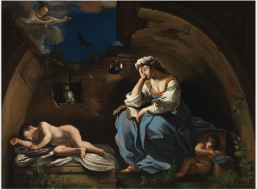 The Pensive Muse, , Guercino