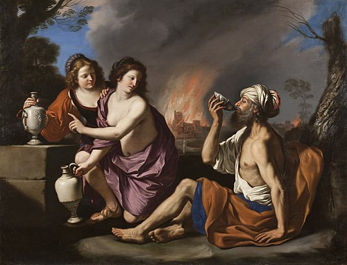 Lot and His Daughters, 1651, Guercino