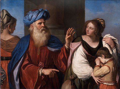 Abraham Casting Out Hagar and Ishmael, 1657, Guercino