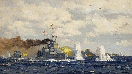 The battle of the Bay of Biscay, 28 December 1943, 1944, Norman Wilkinson