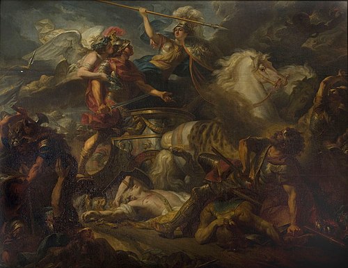 Mars blessé par Diomède, 1781, Gabriel-François Doyen