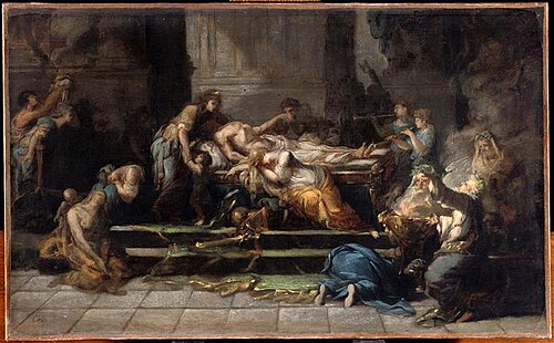 La Mort de Germanicus, 1775, Gabriel-François Doyen