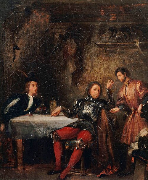 Quentin Durward et le balafré, 1828, Eugène Delacroix