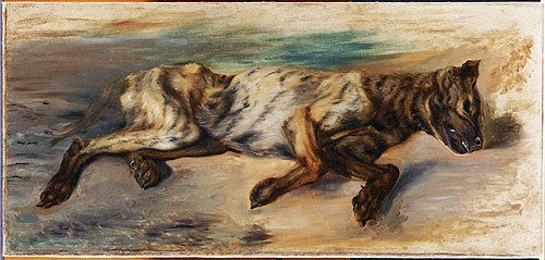 Dead Dog, 1830, Eugène Delacroix