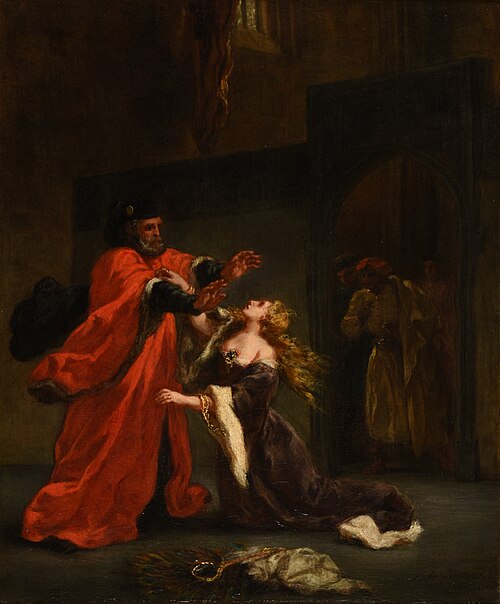Desdémone maudite par son père, 1852, Eugène Delacroix