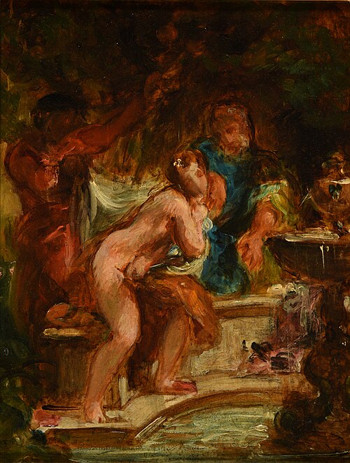 Suzanne et les vieillards, 1854, Eugène Delacroix