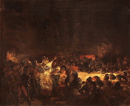 L'assassinat de l'évêque de Liège, 1827, Eugène Delacroix