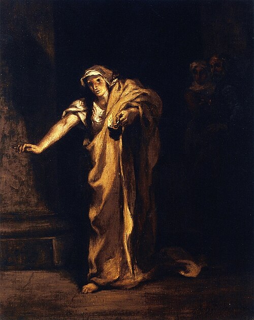 Lady Macbeth marchant dans son sommeil, 1850, Eugène Delacroix