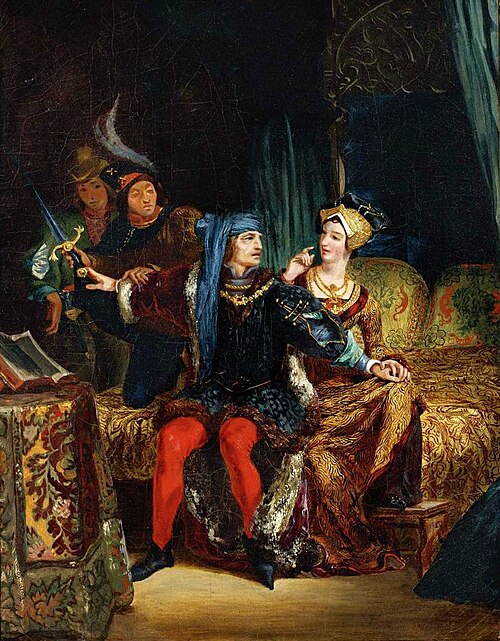 Charles VI et Odette de Champdivers, 1826, Eugène Delacroix