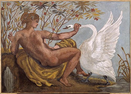 Léda et le Cygne, 1834, Eugène Delacroix