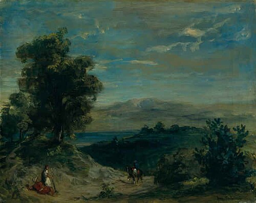 Paysage du Maroc, 1850, Eugène Delacroix
