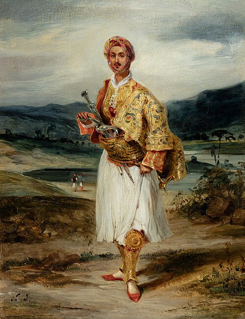 Count Palatiano in Suliot Costume, 1826, Eugène Delacroix