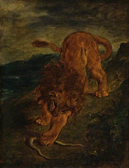The Lion and the Snake, 1847, Eugène Delacroix