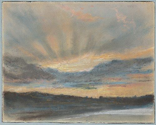 Coucher de soleil, 1850, Eugène Delacroix