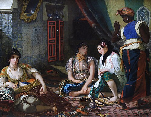 Femmes d'Alger dans leur appartement, 1834, Eugène Delacroix