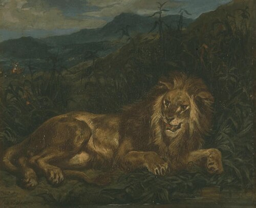 Un lion à la source, 1841, Eugène Delacroix