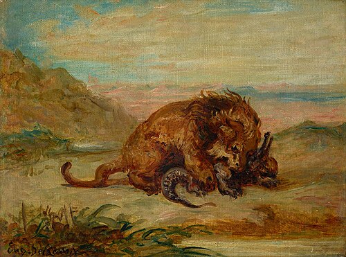 Lion et Crocodile, , Eugène Delacroix