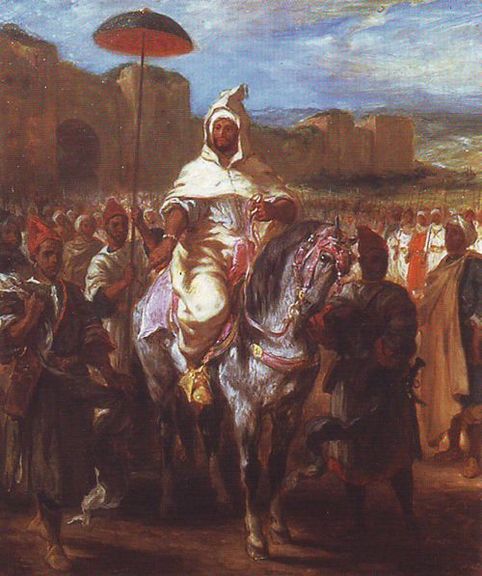 Le sultan du Maroc entouré de sa garde, 1856, Eugène Delacroix