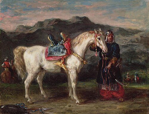 Circassien tenant son cheval par la bride, 1858, Eugène Delacroix