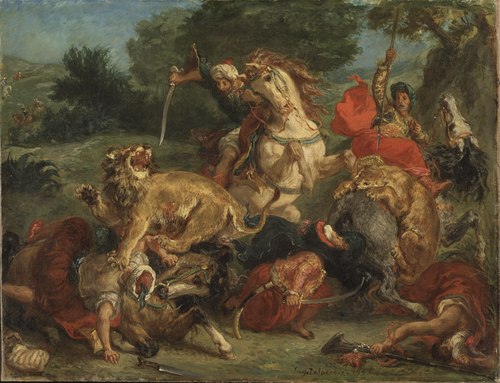 Lion Hunt, 1855, Eugène Delacroix
