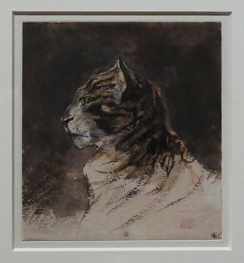 Tête de chat, 1825, Eugène Delacroix