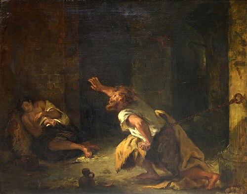 Le Prisonnier de Chillon, 1834, Eugène Delacroix