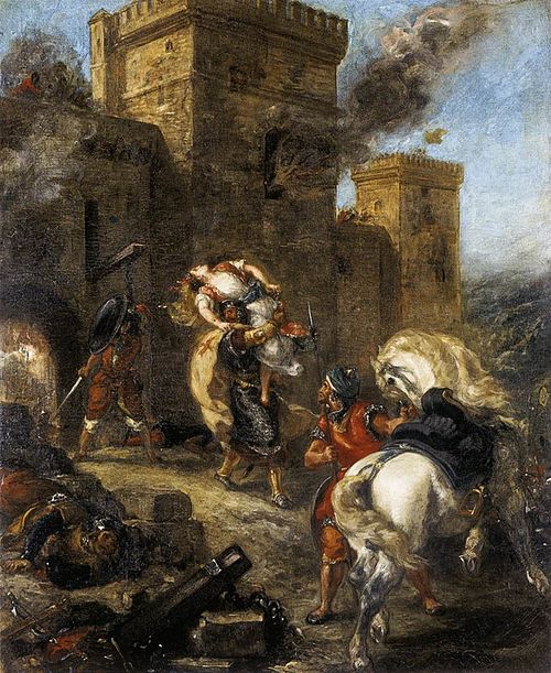 Rébecca enlevée par le Templier, 1858, Eugène Delacroix