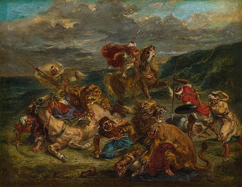 La Chasse au lion, 1861, Eugène Delacroix
