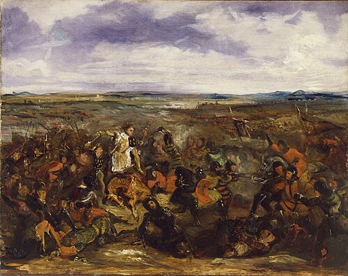 Sketch for the Battle of Poitiers, 1829, Eugène Delacroix